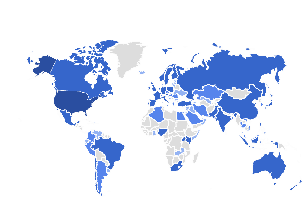 Global Traffic to the TEP website