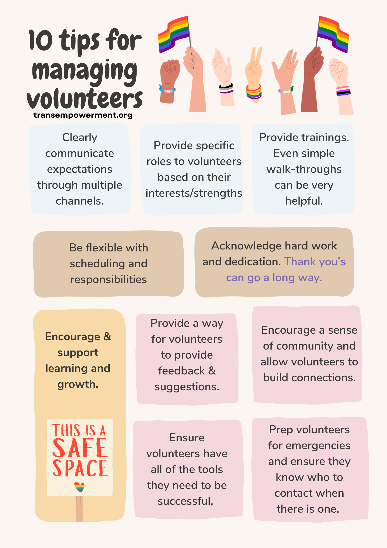 10 tips to manage volunteers