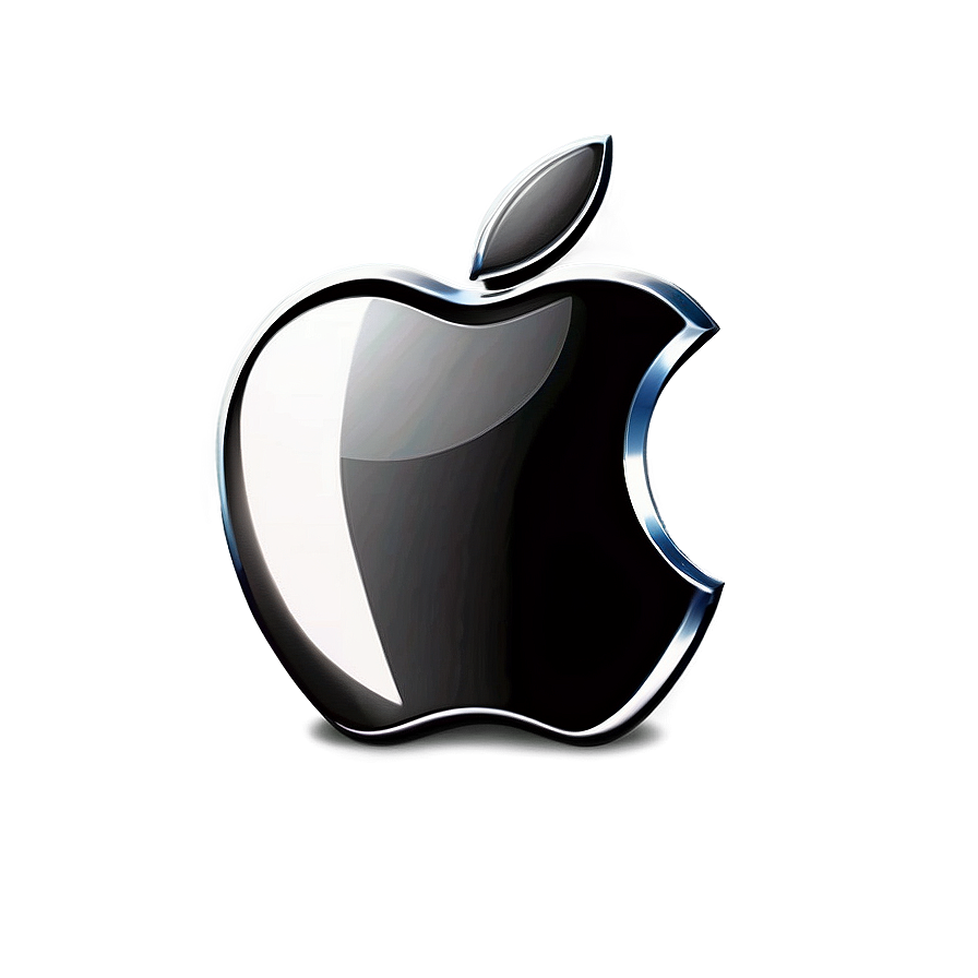 a metallic rendition of the Apple Logo 
