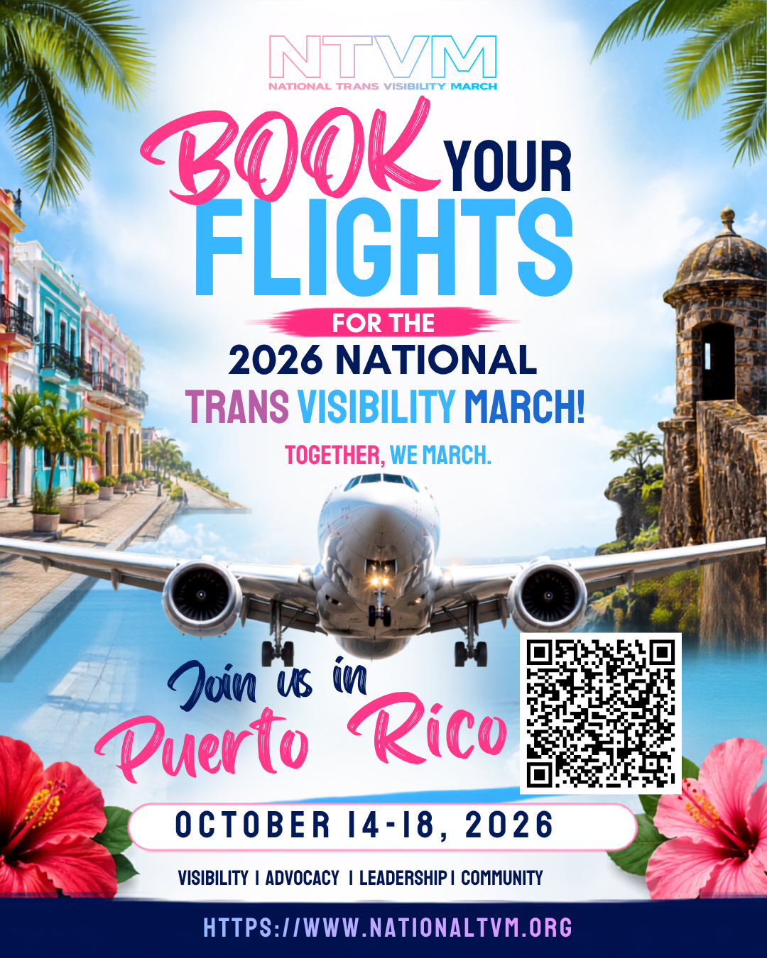 National Trans Visibility Pride March Promotional Flyer for 2026